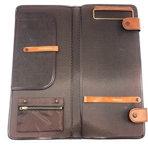 Necktie/Handkerchief/Clip/ Cognac Brown Case
